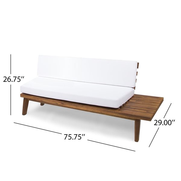 Cape Crack Hillcrest White Right Side 2 Seater Sofa