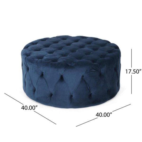 Cape Crack Blue Ottoman