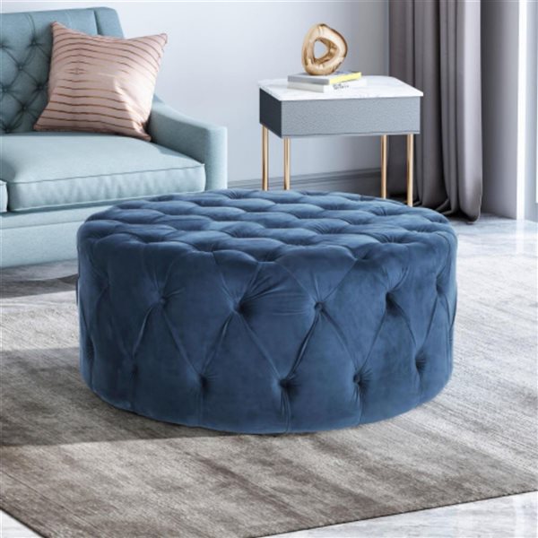 Cape Crack Blue Ottoman