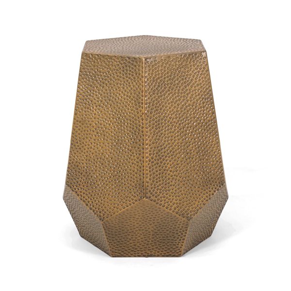 Cape Crack Metal Hammered End Table