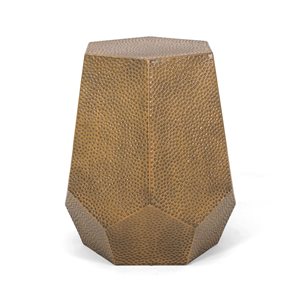 Cape Crack Metal Hammered End Table