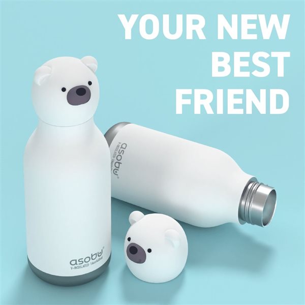 Asobu Bestie 28-fl oz Insulated Stainless Steel Bear Water Bottle
