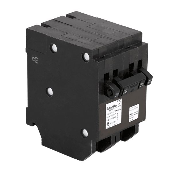 Homeline 120/240 V 20 A 2-Pole Quad Tandem Circuit Breaker