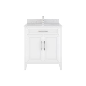 Spa Bathe Jackson 30-in Single Vanity with Drawer Organizer - White