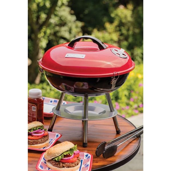 Cuisinart 14-in Red and Black Portable Charcoal Grill