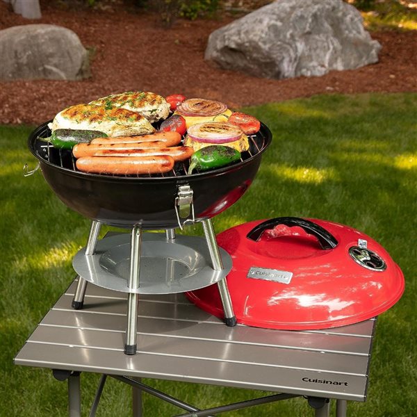 Cuisinart 14-in Red and Black Portable Charcoal Grill