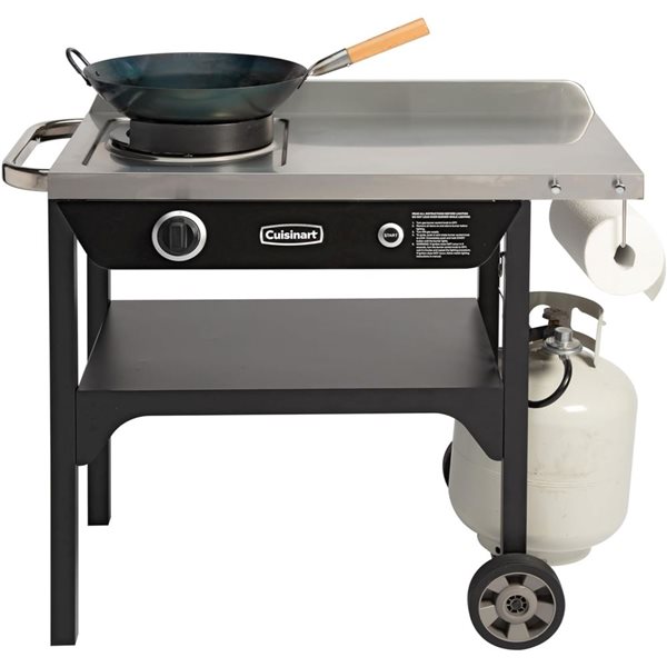 Station de cuisson avec wok Cuisinart à 1 brûleur 50 000 BTU au gaz propane