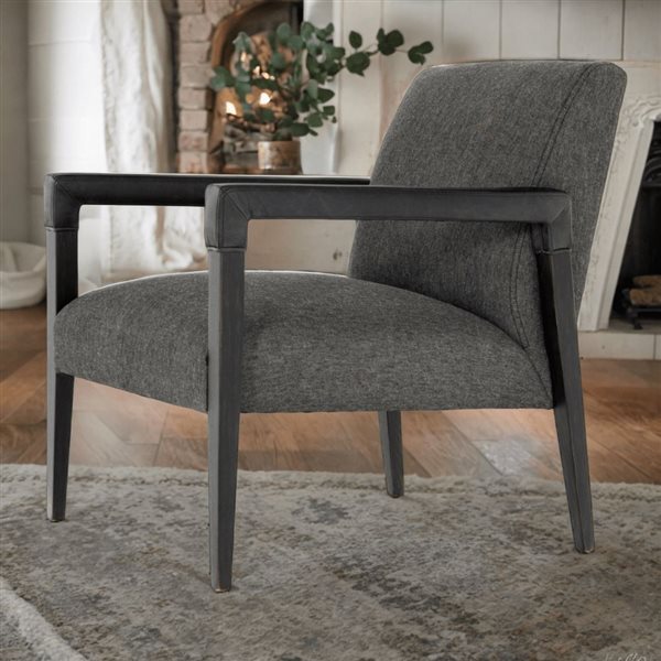 Plata Import Primrose Grey Lounge Chair