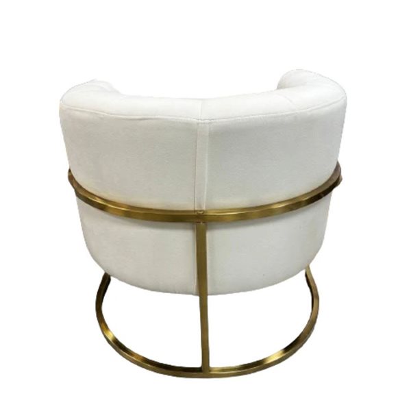 Fauteuil de salon Shelbi de Plata Import en lin blanc