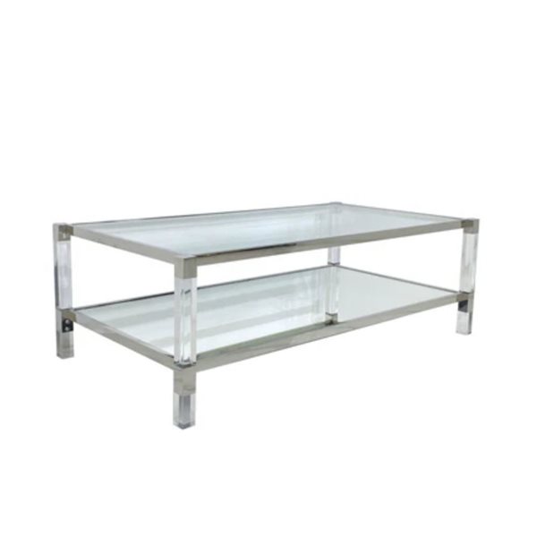 Table basse Jacques de Plata Import argent