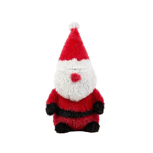 Figurine de Noël d'extérieur de naturae decor 20 po h. Père Noël noir/blanc/rouge