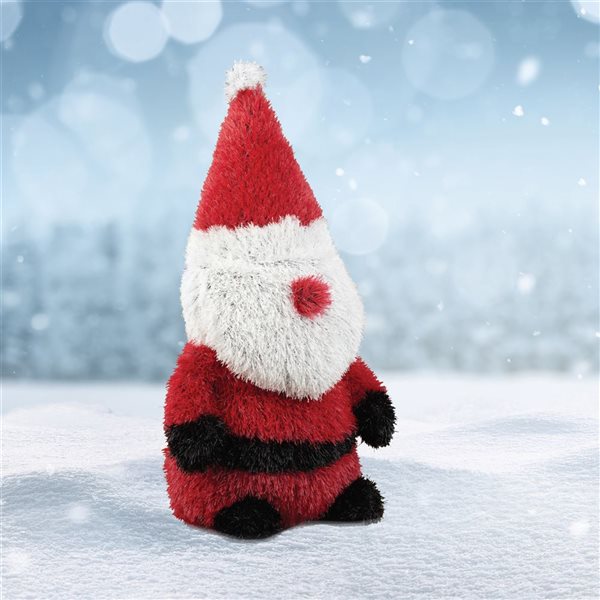 naturae decor 20-in H Black/White/Red Outdoor Holiday Figurine - Santa Clause