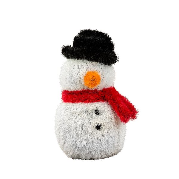 Figurine de Noël d'extérieur de naturae decor 17 po h. bonhomme de neige noir/blanc/rouge