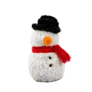 Figurine de Noël d'extérieur de naturae decor 17 po h. bonhomme de neige noir/blanc/rouge