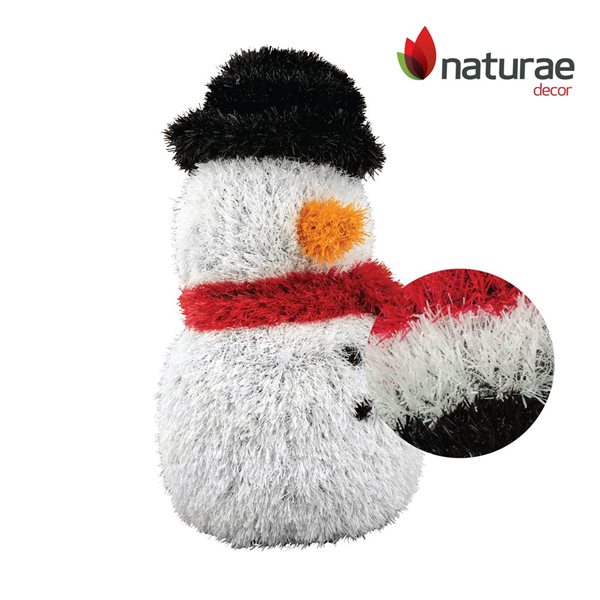 naturae decor 17-in H Black/White/Red Outdoor Holiday Figurine - Snowman