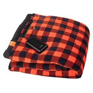 GOBI HEAT Zen Buffalo Plaid 50-in x 70-in 12 Volt Heated Blanket