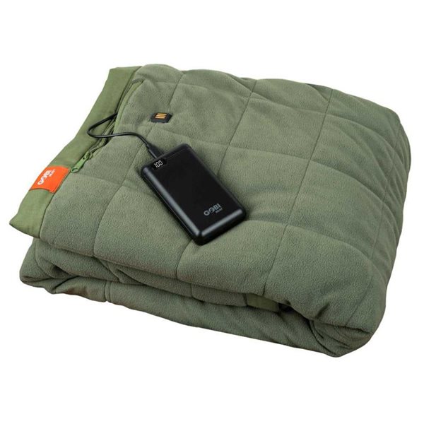 GOBI HEAT Zen Pine Green 50-in x 70-in 12 Volt Heated Blanket