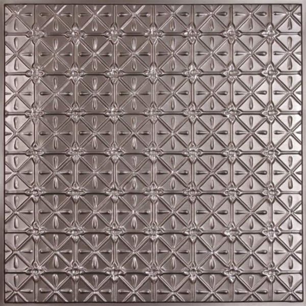 Ceilume Continental 2 x 2-ft Pewter Suspended Lay-in Ceiling Tiles - 10/Pk