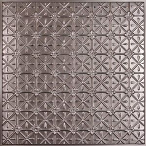 Ceilume Continental 2 x 2-ft Pewter Suspended Lay-in Ceiling Tiles - 10/Pk