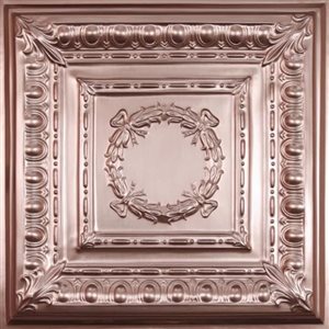 Tuiles de plafond suspendu Empire de Ceilume 2 x 2 pi cuivre, 10/pqt