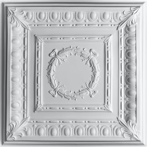 Tuiles de plafond suspendu Empire de Ceilume 2 x 2 pi blanc, 10/pqt