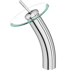 VIGO Chrome Single Hole Single-Handle Vessel Waterfall Bathroom Faucet