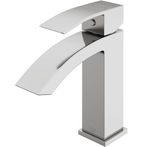 VIGO Satro Brushed Nickel Single Hole Single-Handle Waterfall Bathroom Faucet