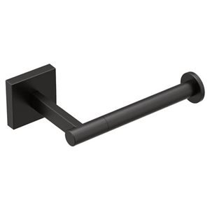 MOEN Triva 6-in Matte Black Metal Wall-Mount Toilet Paper Holder