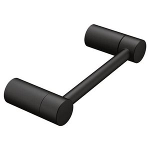 MOEN Align Matte Black Metal Wall-Mount Pivoting Toilet Paper Holder