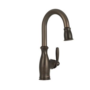 MOEN Brantford Oil-Rubbed Bronze 1-Handle High-Arc Pull-Down Bar Faucet