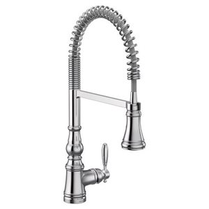 MOEN Weymount Polished Chrome Single-Handle Pull-Down Sprayer Kitchen Faucet