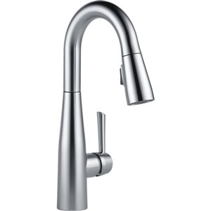 DELTA Essa Artic Stainless Single-Handle High-Arc Pull-Down Bar/Prep Faucet