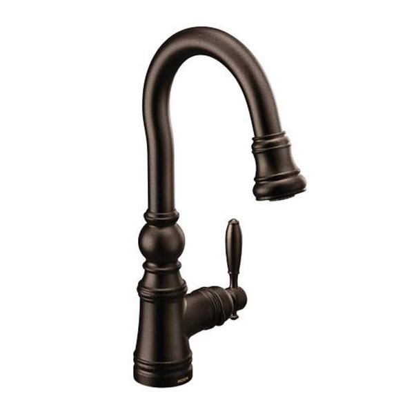 MOEN Weymount Oil-Rubbed Bronze 1-Handle High-Arc Pull-Down Kitchen Faucet