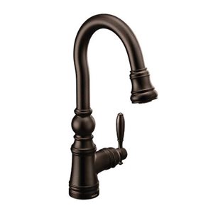 MOEN Weymount Oil-Rubbed Bronze 1-Handle High-Arc Pull-Down Kitchen Faucet