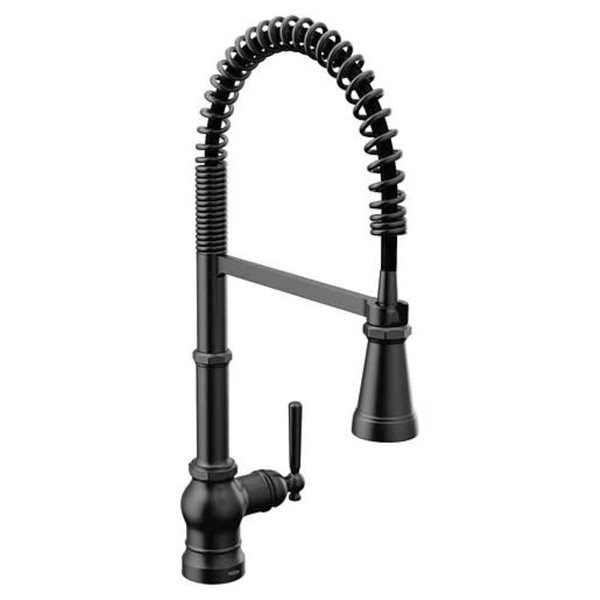 MOEN Paterson Matte Black 1-Handle 1-Hole Deck-Mounted Kitchen Faucet