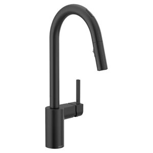 MOEN Align noir mat Robinet de cuisine à tirette à commande vocale intelligente et sans contact