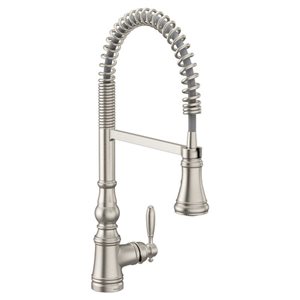 MOEN Weymount Stainless Steel Single-Handle Pull-Down Sprayer Kitchen Faucet