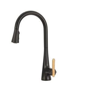 MOEN Sinema Matte Black Smart Touchless Voice Control 1-Handle High-Arc Pull-Down Kitchen Faucet