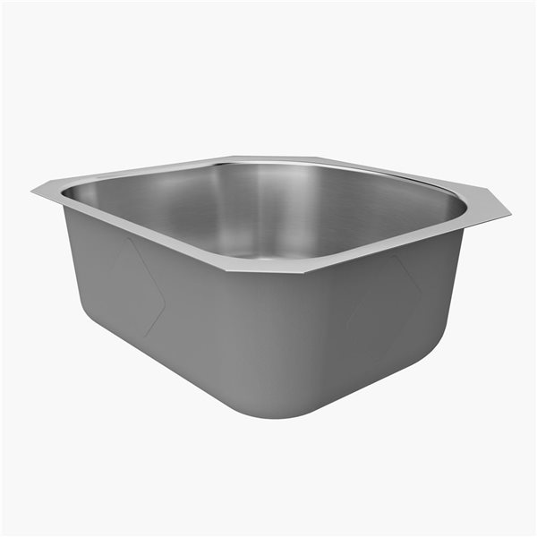 Blue Ocean 23 1/4-in 16-Gauge Stainless Steel Undermount Kitchen Sink with Strainer