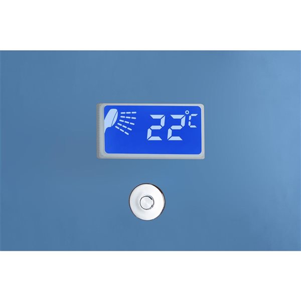 Blue Ocean 52-in 8-Jet Stainless Steel Shower Panel w/ Rainfall Shower Head and Spout