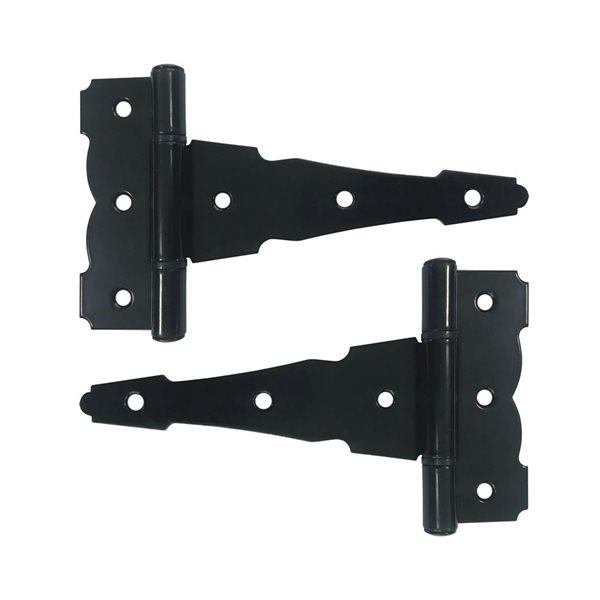 Nuvo Iron Heavy Duty Ornamental 6-in Galvanized Steel Tee Hinges With Nylon Bushings