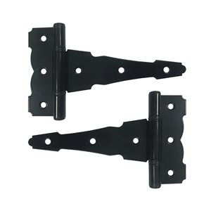 Nuvo Iron Heavy Duty Ornamental 6-in Galvanized Steel Tee Hinges With Nylon Bushings