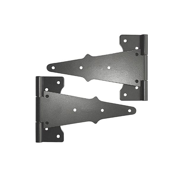 Nuvo Iron Black Galvanized Steel 8-in Tee Hinges