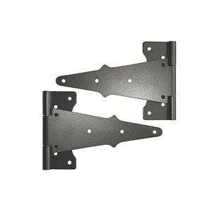 Nuvo Iron Black Galvanized Steel 8-in Tee Hinges