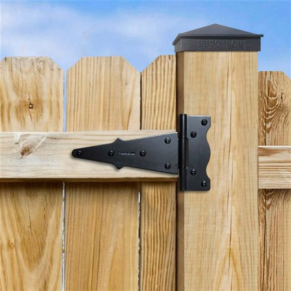 Nuvo Iron Black Galvanized Steel 8-in Tee Hinges