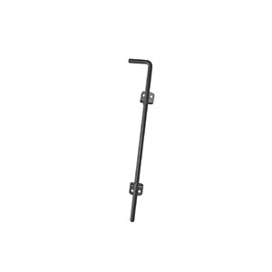 Nuvo Iron Black Galvanized Steel 18-in Galvanized Steel Cane Bolt - Gate Hardware