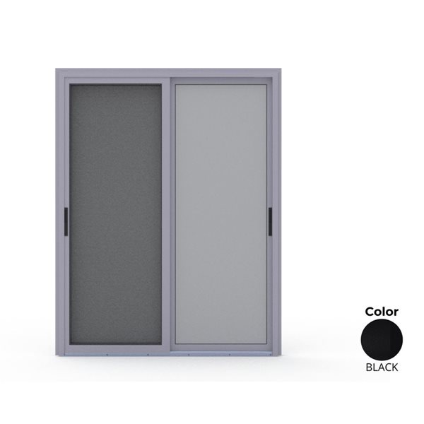 Tendal 72 x 84-in Black 3-Season Sliding Door - Left-Hand Sliding