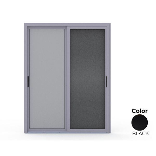 Tendal 72 x 84-in Black 3-Season Sliding Door - Right-Hand Sliding