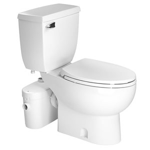 Toilette Saniaccess 2 de SFA Saniflo à jupe avec cuvette allongée et réservoir isolé, blanc