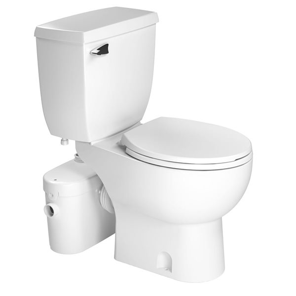 Toilette Saniaccess2 de SFA Saniflo à jupe avec cuvette ronde et réservoir isolé, blanc